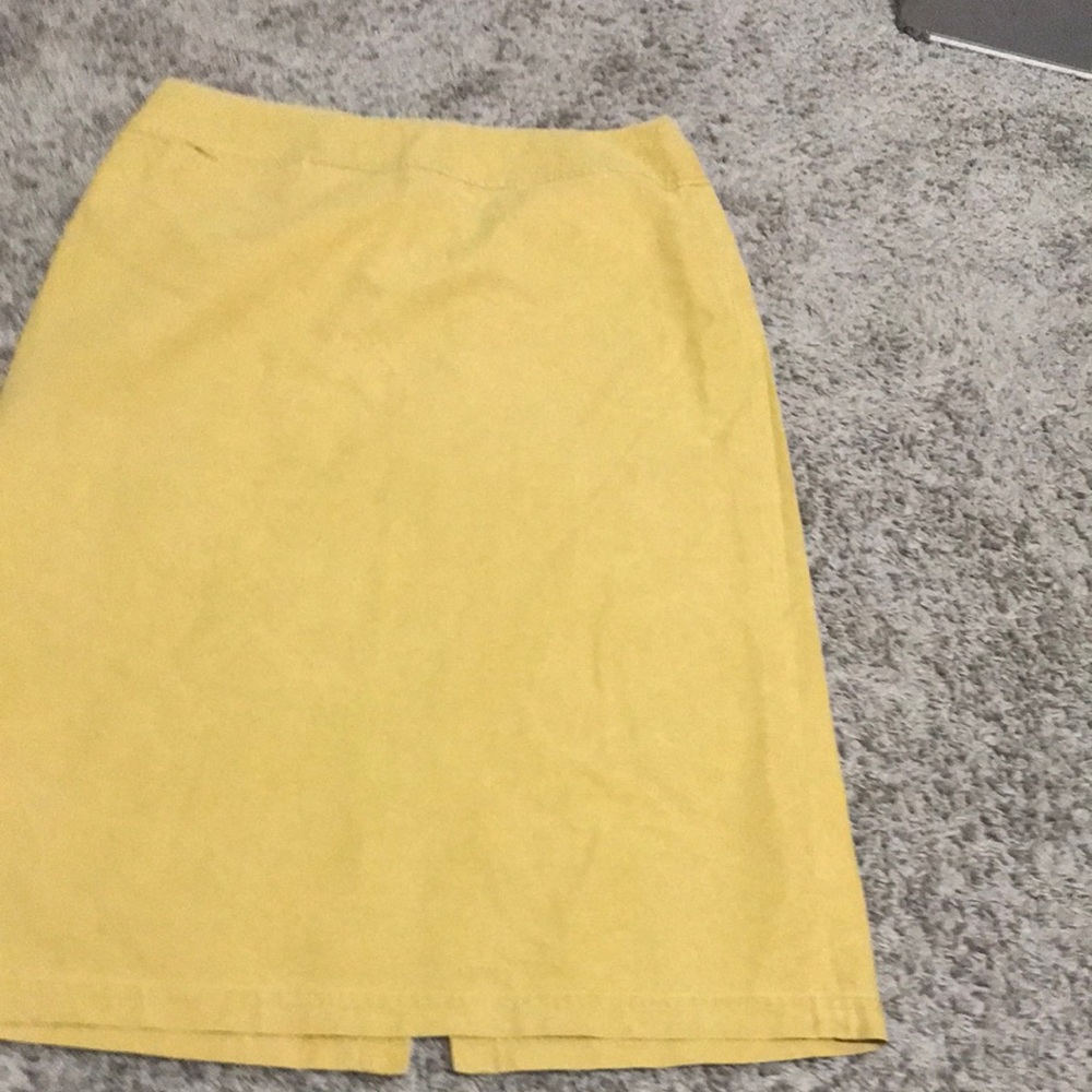 Mustered Yellow Women's 💯 Cotton Skirt with back split